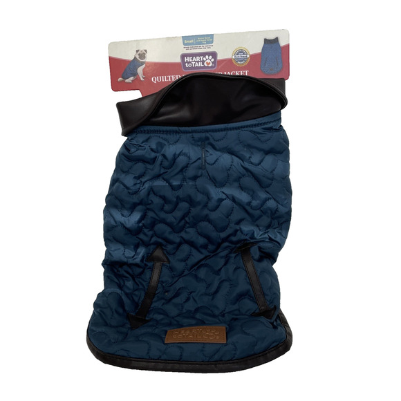 Heart to Tail Quilted Pet Dog Puffer Jacket Comfy Stylish Size Small - Picture 1 of 9
